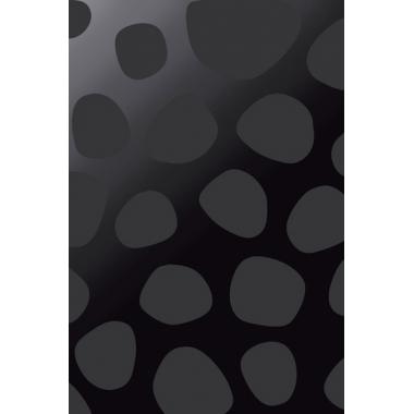 U1200, черный глянец с матовыми камнями, 2655х1030х19