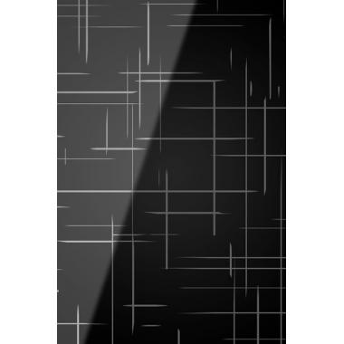 U1200, черный глянец, флеш хром, 2655х1030х19